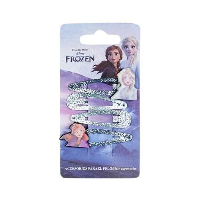 Set 4 fermacapelli clic clac con applicazione Frozen II
