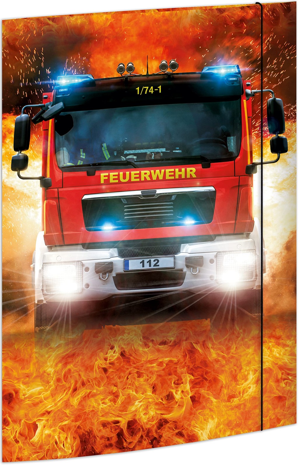 RNK - Verlag 45362 Cartella da disegno On Fire 310 x 440 mm DIN A3 con elastico