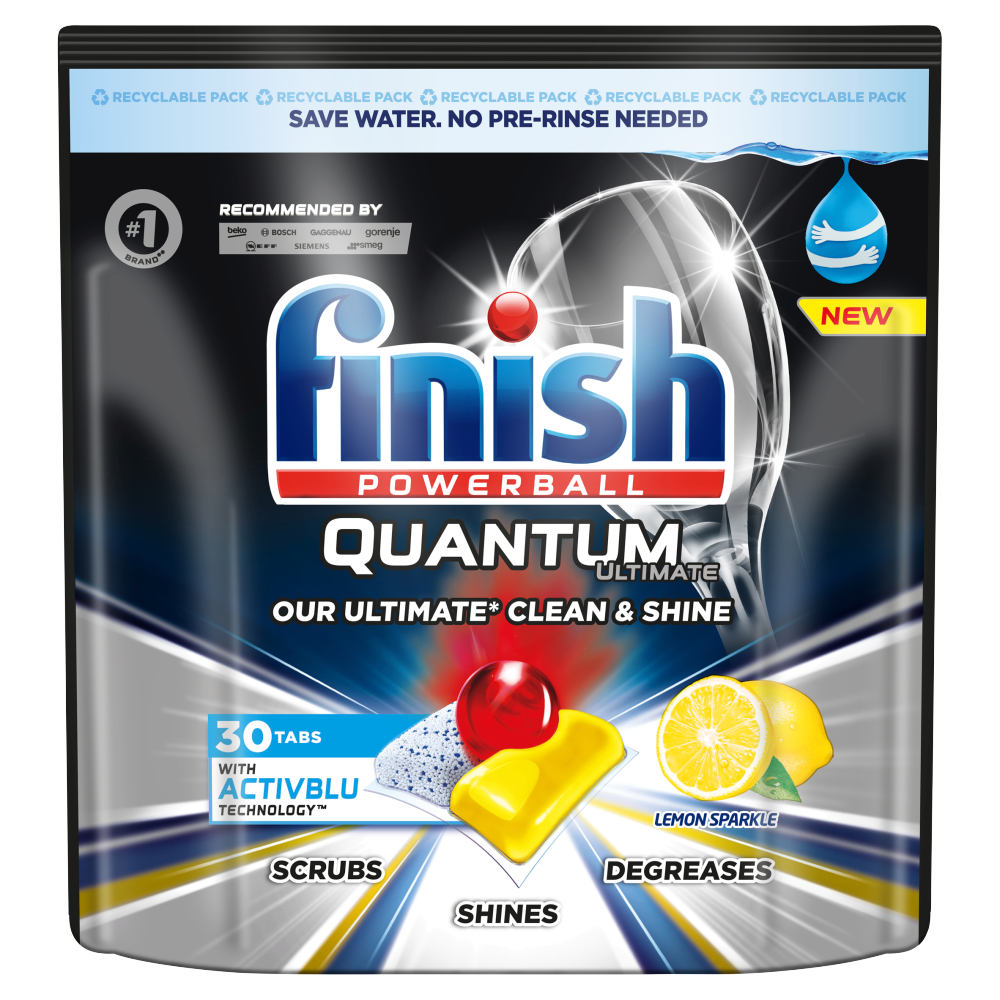 Capsule per lavastoviglie Finish Quantum Ultimate Lemon 375 G (30 pezzi)