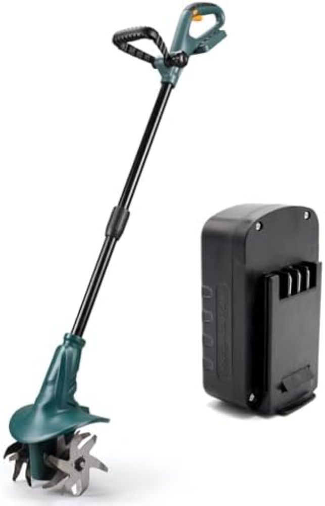 FISHTEC Motozappa elettrica - motozappa a batteria senza fili - batteria 18V al