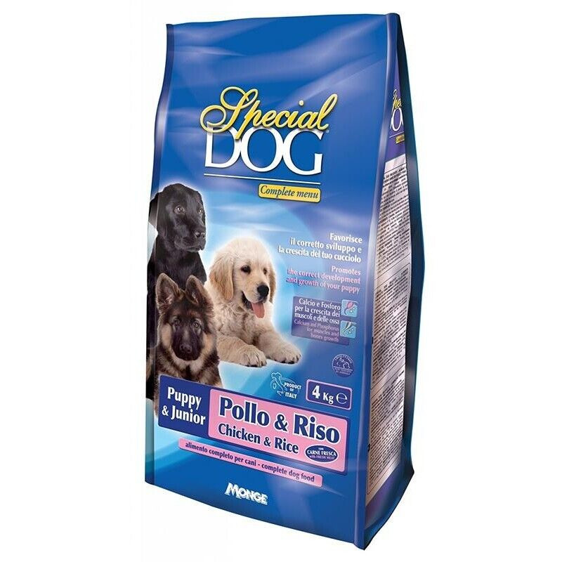 SPECIAL DOG CROCCANTINI 4KG PUPPY & JUNIOR POLLO E RISO CON CALCIO E FOSFORO