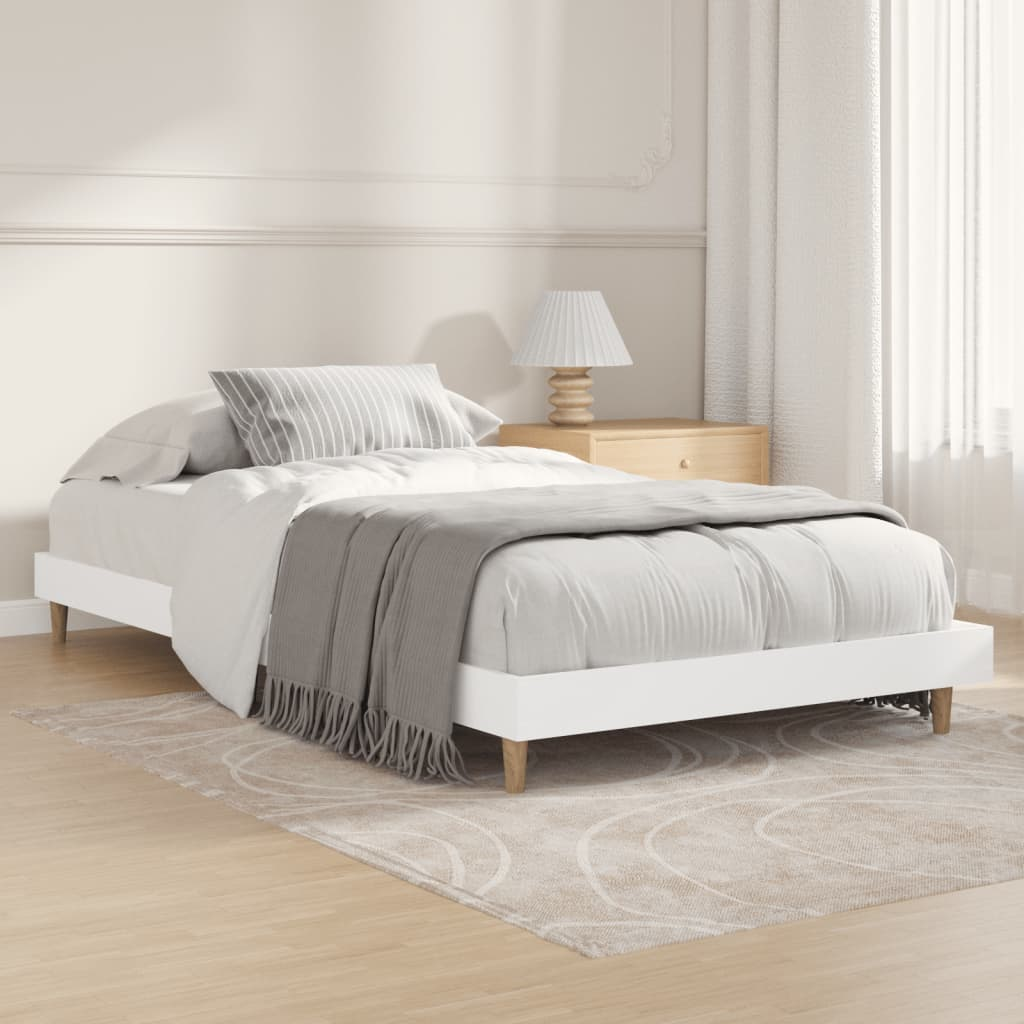 vidaXL Giroletto Bianco 90x200 cm in Legno Multistrato