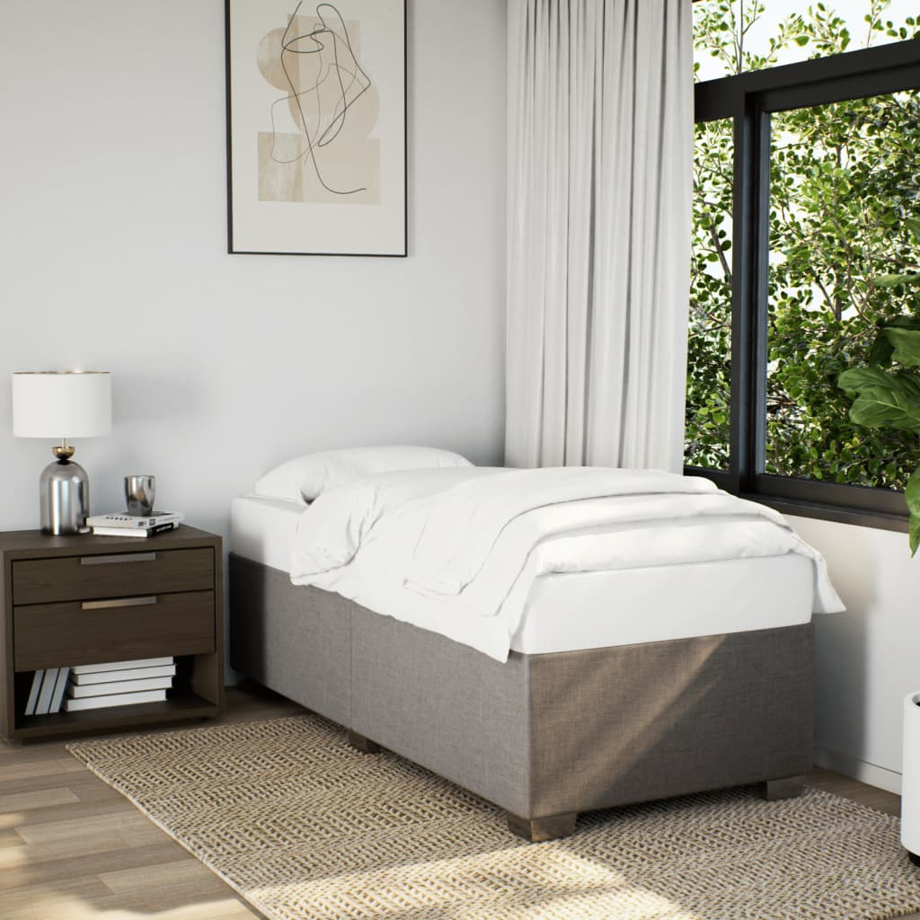 vidaXL Giroletto senza Materasso Tortora 90x200 cm Tessuto