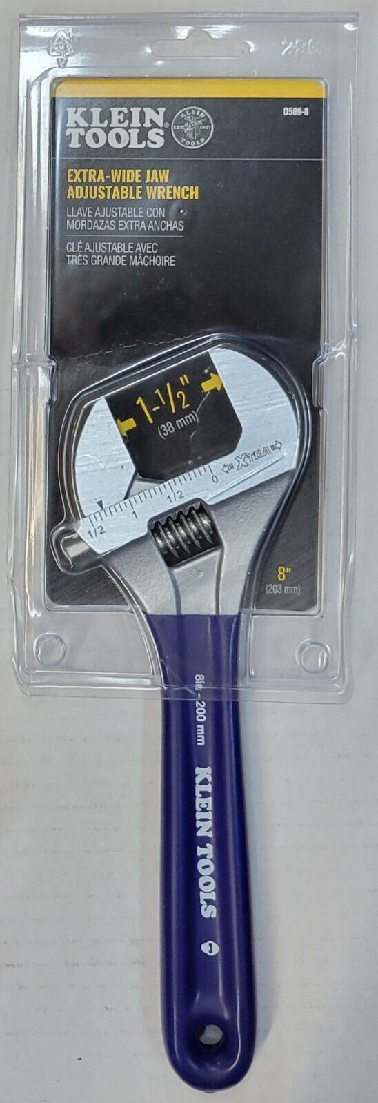 Klein Tools Chiave Regolabile extra Largo Mandibola Calore Trattati Lega Acciaio