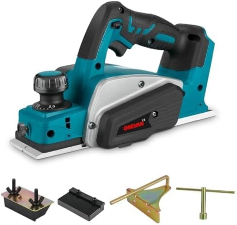 ONEVAN pialla elettrica a batteria, larghezza di piallatura 82mm, profonditÃ  da