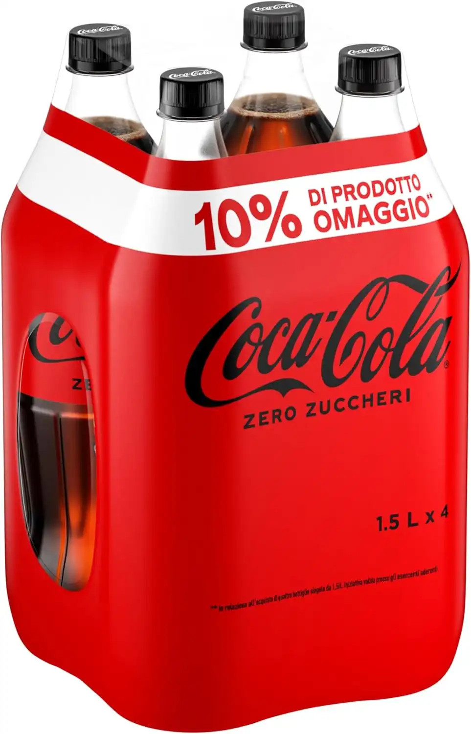 4x Coca-Cola Zero Zuccheri 1,5L – Tutto il Gusto, Zero Calorie