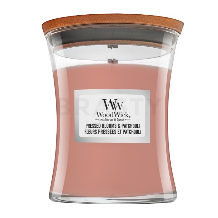 WOODWICK MEDIUM HOURGLASS PRESSED BLOOMS& PATCHOULI