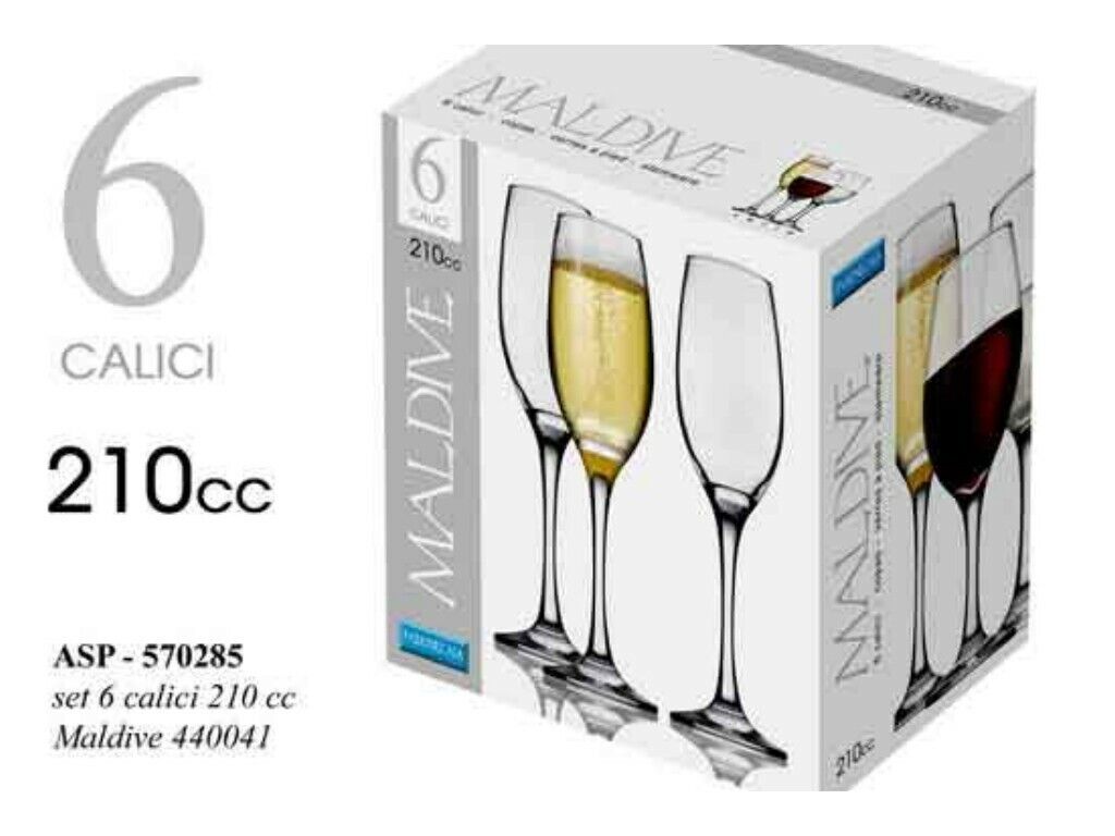 BICCHIERI GICOS CALICE MALDIVE FLUTE 210 CC X 6