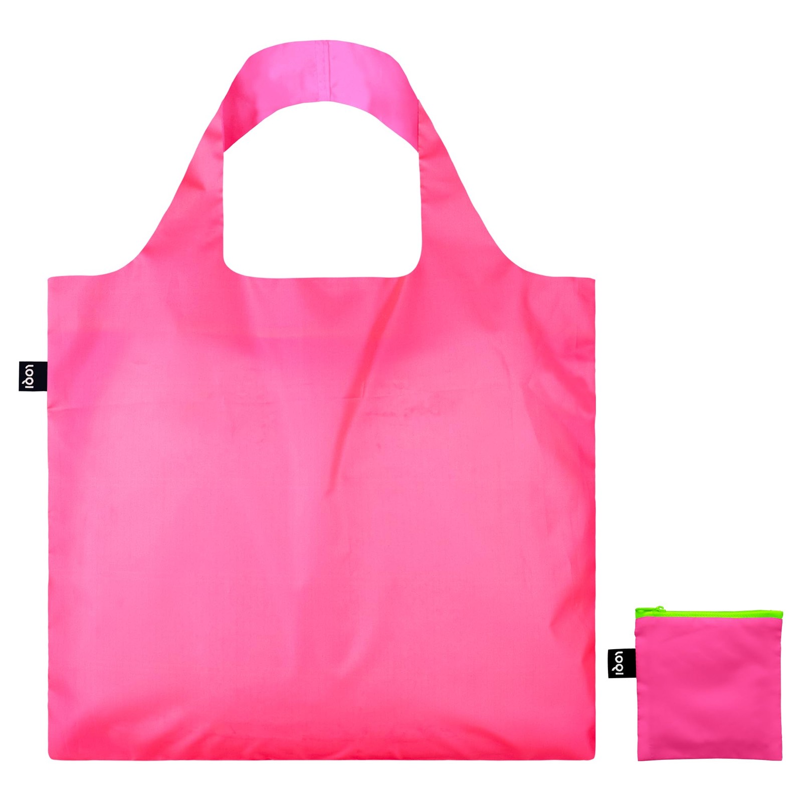 LOQI Recycled Bag Neon Pink, Fluorescent Pink, Fluorescent Pink, Contemporary, N