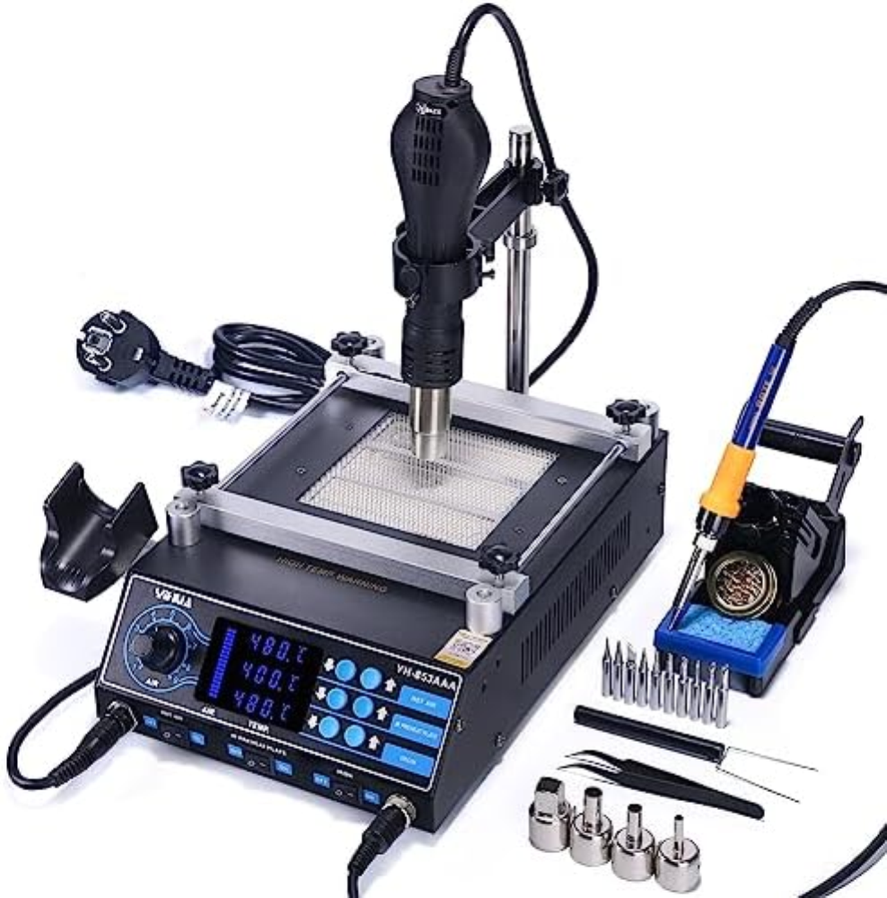 YIHUA 853AAA Station de soudage Ã  air chaud SMD avec fer Ã  souder, station de