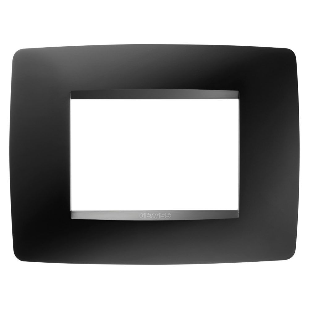 Gewiss GW16103VN Chorus - placca 3 moduli nero satinato