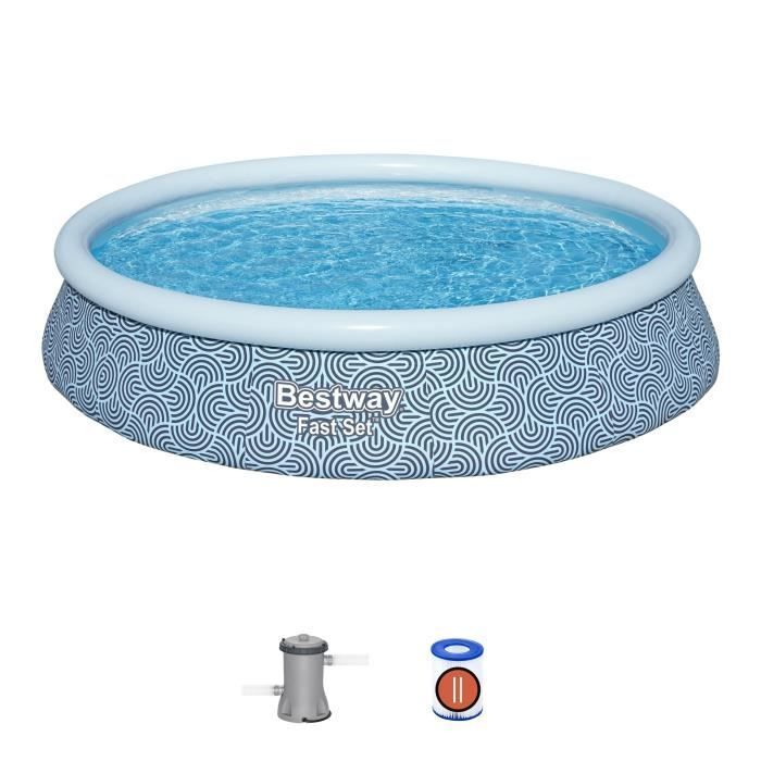 Kit Piscina Gonfiabile Bestway - Fast Set - 396 X 84 Cm - Rotonda (filtro A Cart