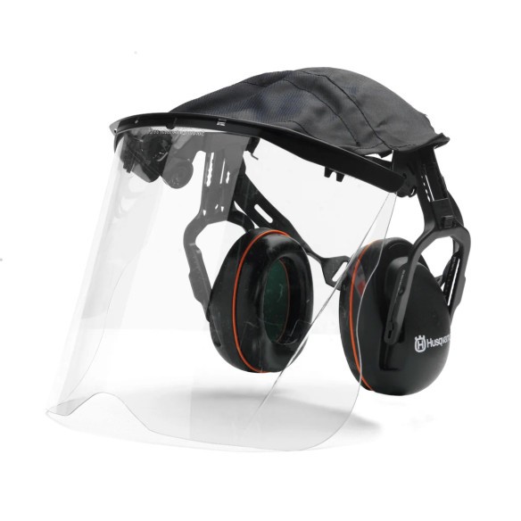 Husqvarna 505665348 - Cuffia protettiva per udito padiglione nero e trasparente