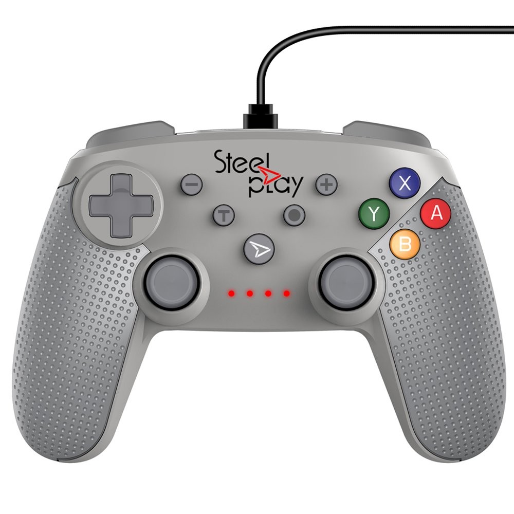 Switch Steelplay - Wired Controller Classic SN Grey /Switch Game NUOVO