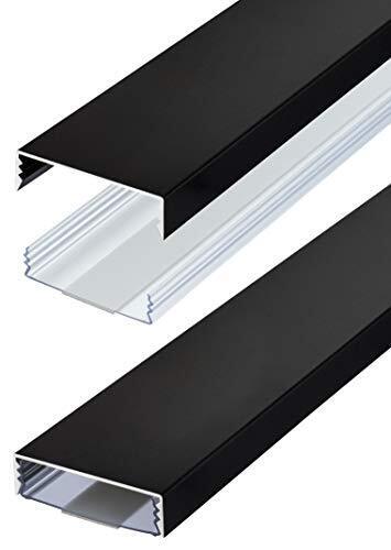 Alunovo - Canalina passacavi in alluminio anodizzato, colore argento (C1v)