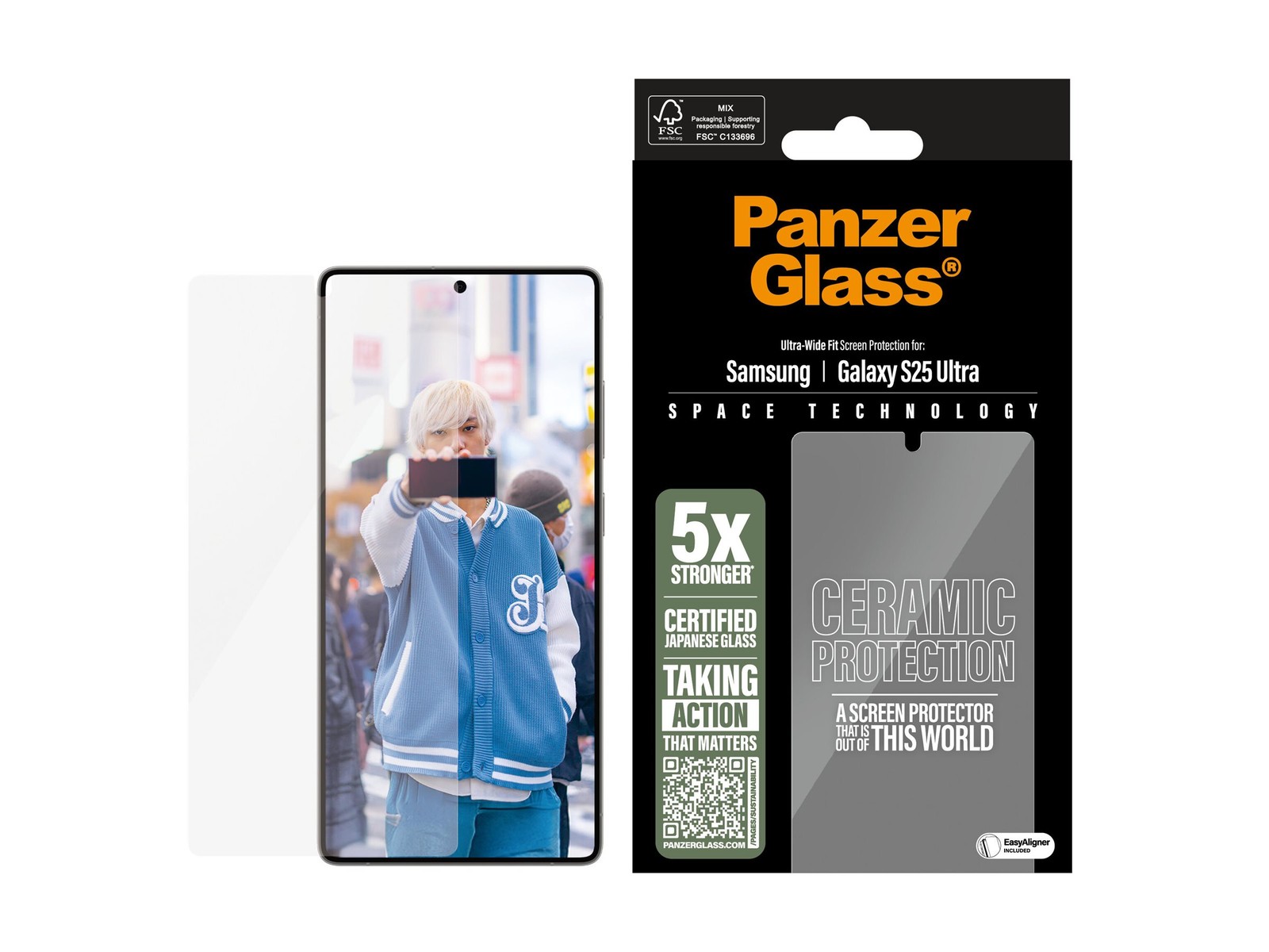 PanzerGlass Ceramic Screen Protector Galaxy S25 Ultra Glas PGRUWFCG38488