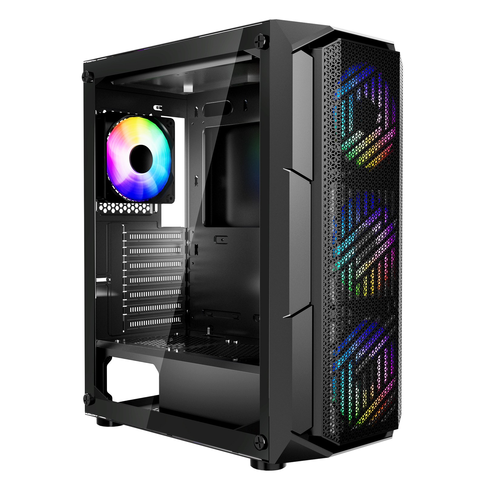 VEVOR Case per PC Compatto 4 Ventole ARGB 120 mm Case per Computer da Gioco
