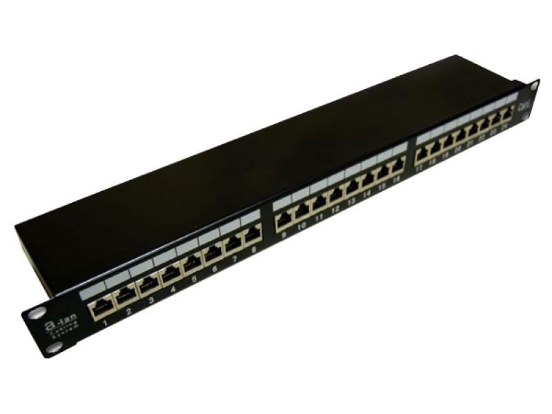 Alantec Patch panel STP kat.5e 24 porty LSA 1U 1 Gbps 1 HE PK006