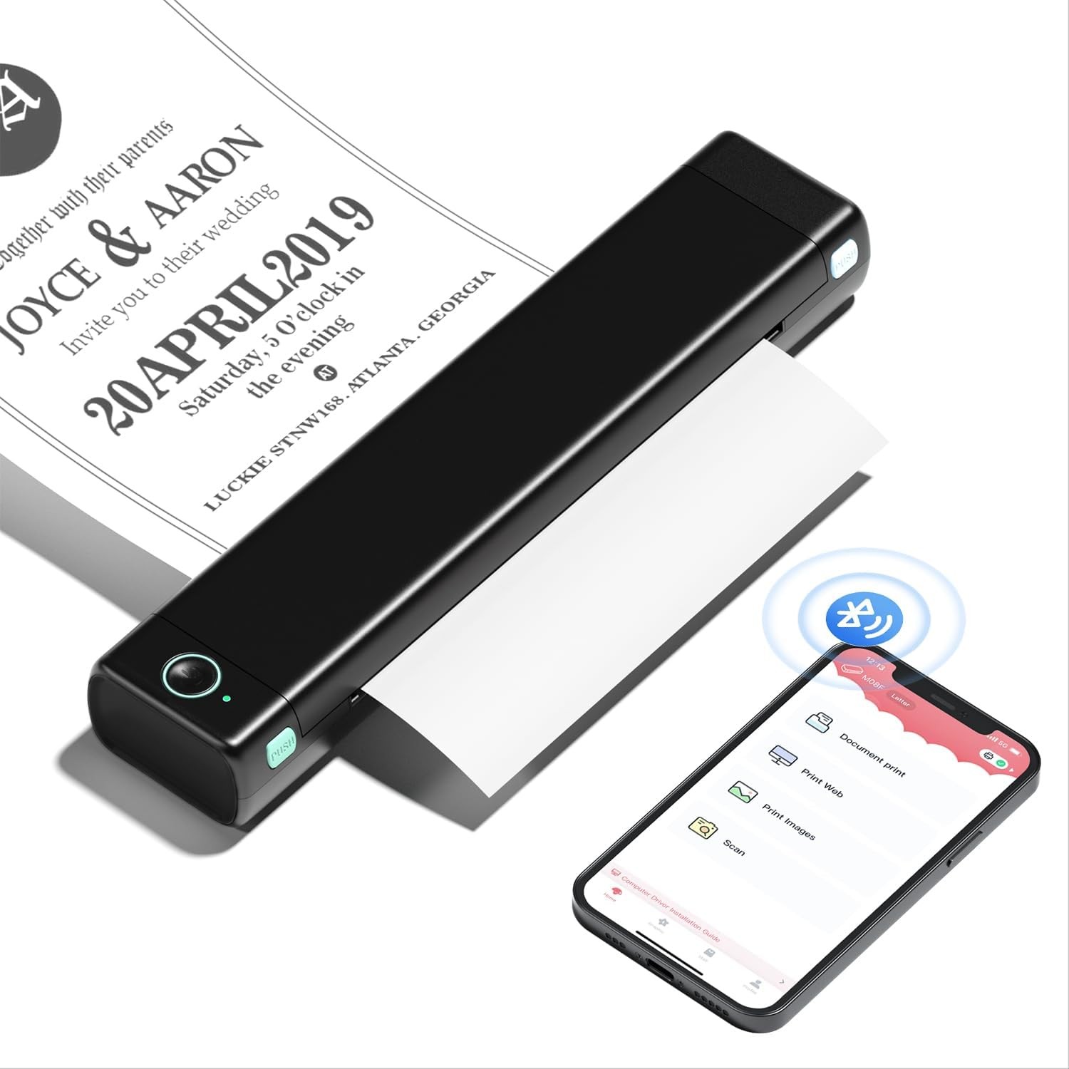 Phomemo M08F Stampante Portatile A4, Stampante Termica Compatibile con (p6W)