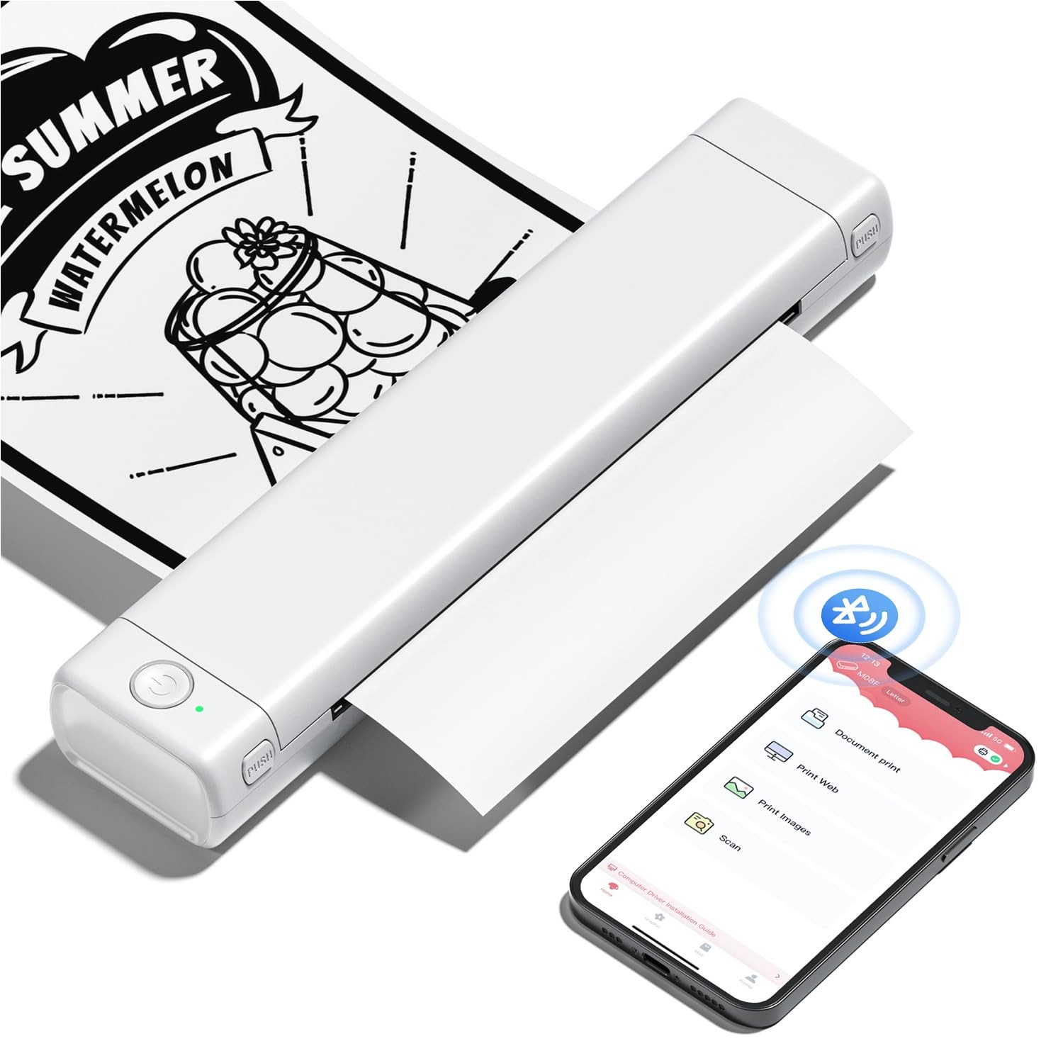 Phomemo M08F Stampante Portatile A4, Stampante Termica Compatibile con (S8B)