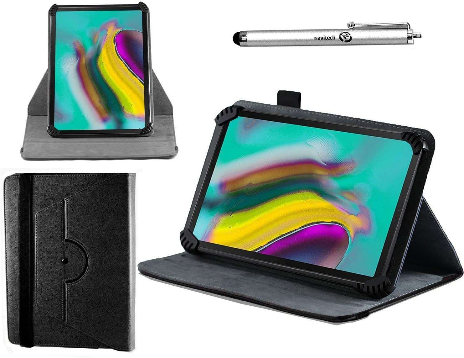 Navitech Black Case & Stylus For The SPC Gravity Pro (2nd Gen) 10.1" Tablet