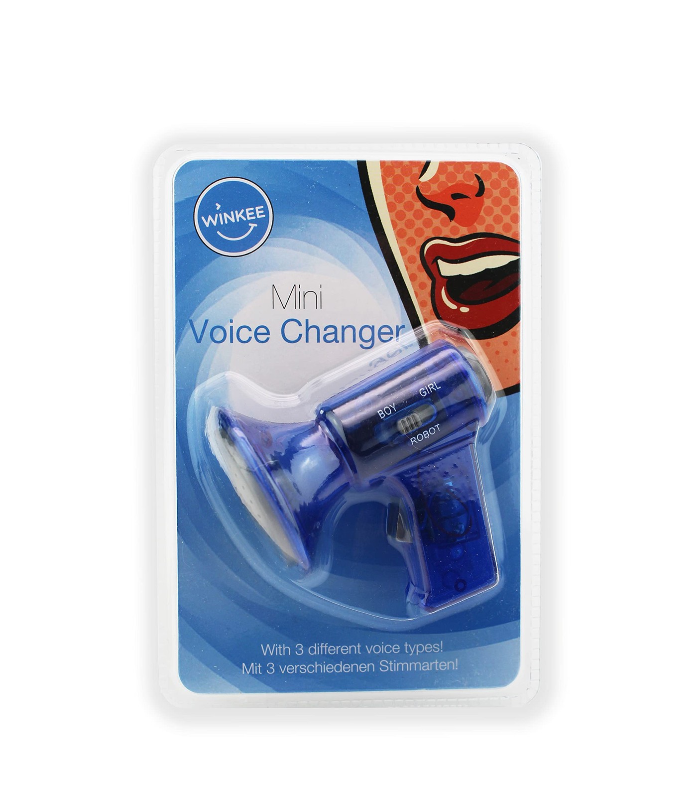 Winkee Mini Voice Changer - Blue, Battery Powered, Voice Changer for Entertainme