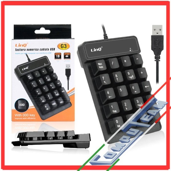 Mini Tastiera Numerica USB Tastierino Numerico Computer Notebook