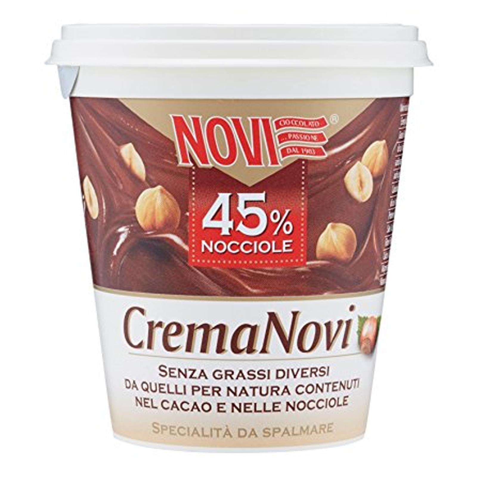 CREMA SPALMABILE CREMA NOVI CIOCCOLATO NOCCIOLA 200 GR CACAO 45% NOCCIOLE