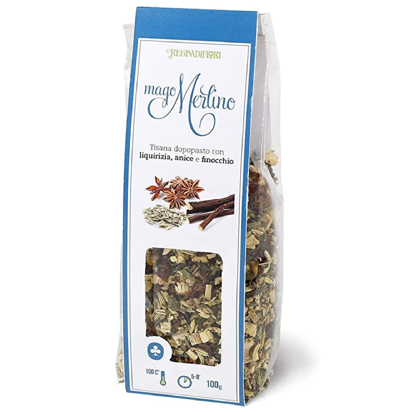 Tisana Regina di Fiori Mago Merlino Tisana Dopopasto Bustina da 100 g