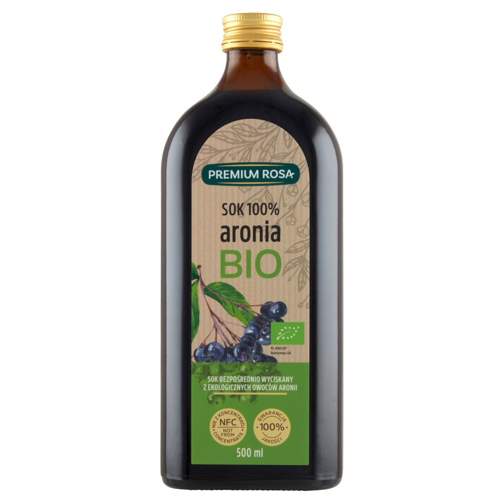 Premium Rosa succo biologico 100% Aronia 500 ml