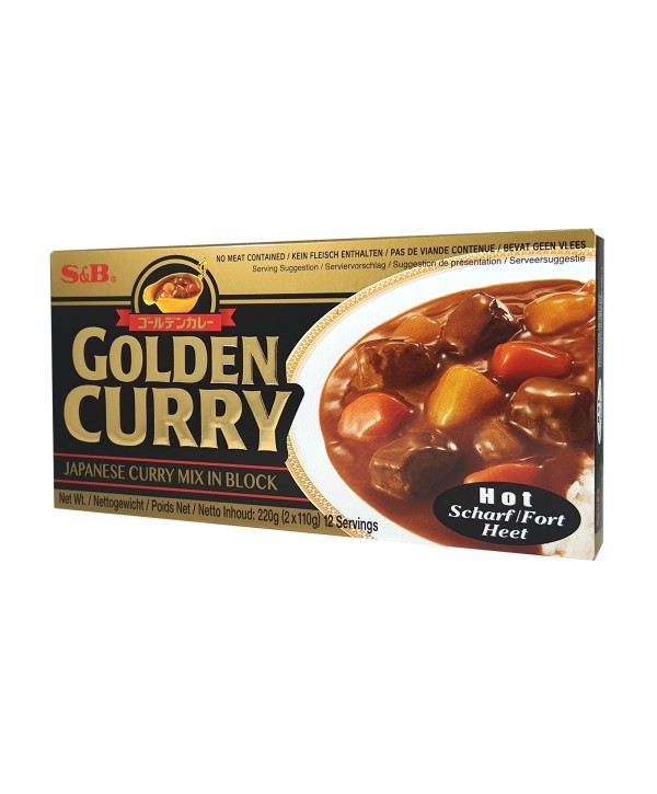 Curry golden medio - 220 g - S&B - LNY-37649578 - 4901002075415