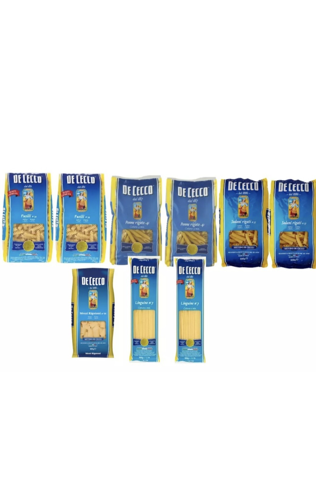 DE CECCO BOX ASSORTITO PASTA PACCHI MISTI 500GR MIX PASTA ASSORTITO