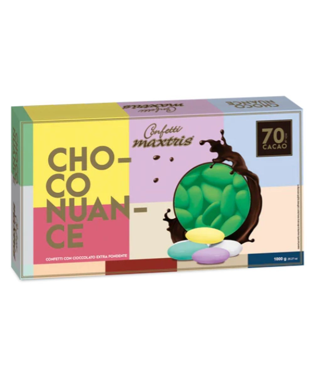 CONFETTI MAXTRIS CHOCO NUANCE SMERALDO 1 KG