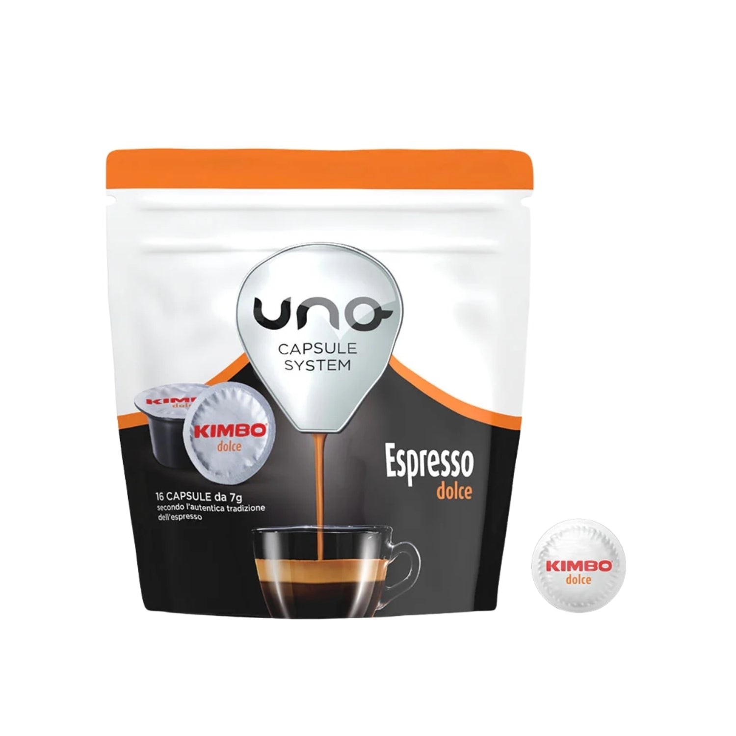 Kimbo Caffe' Confezione Da 16 Capsule Compat. Uno System Dolce