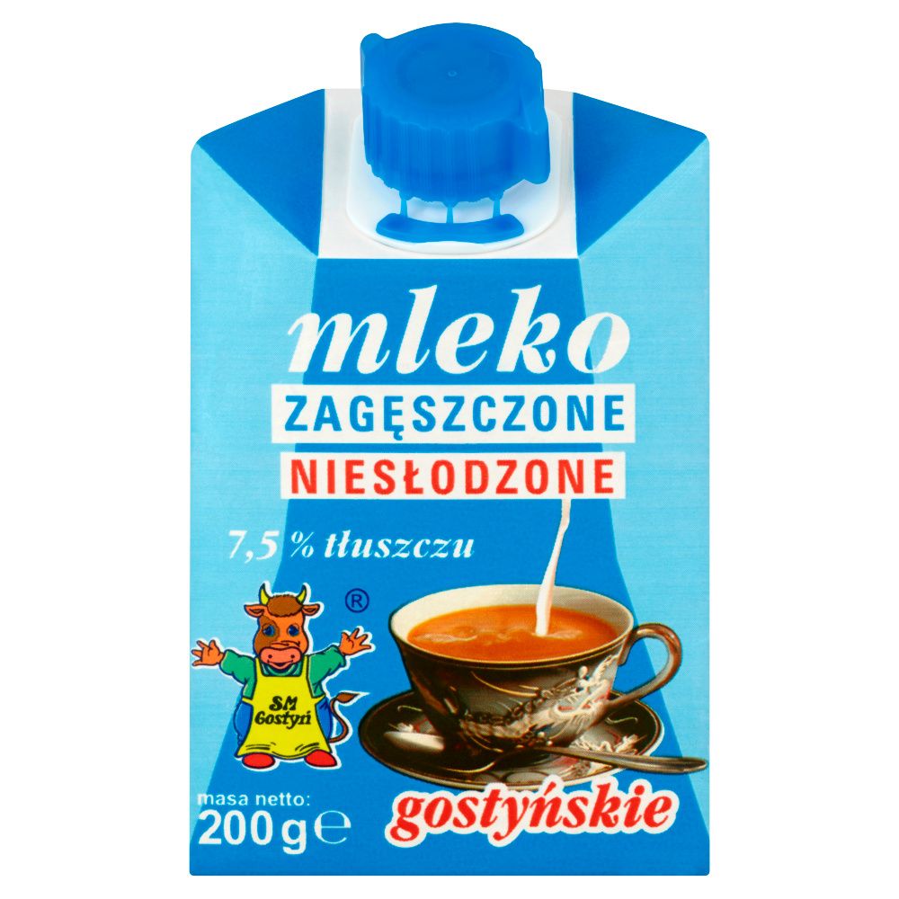 Sm Gostyń Milk Gostyń Zagęszczone Niesłodzone 7,5% Tłuszczu 200 G