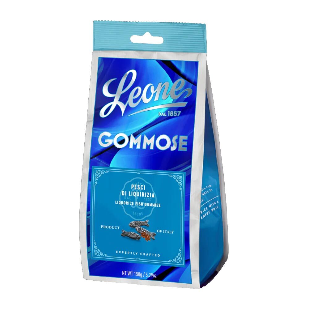 Pastiglie Leone Gommose Pesci di Liquirizia, 150g