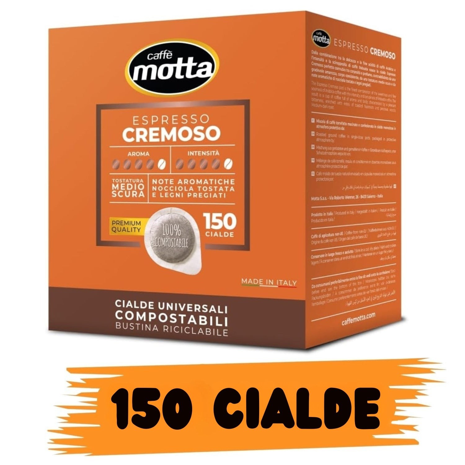 Motta Caffè Cialde 44mm Miscela Espresso Cremoso Box (150pz)