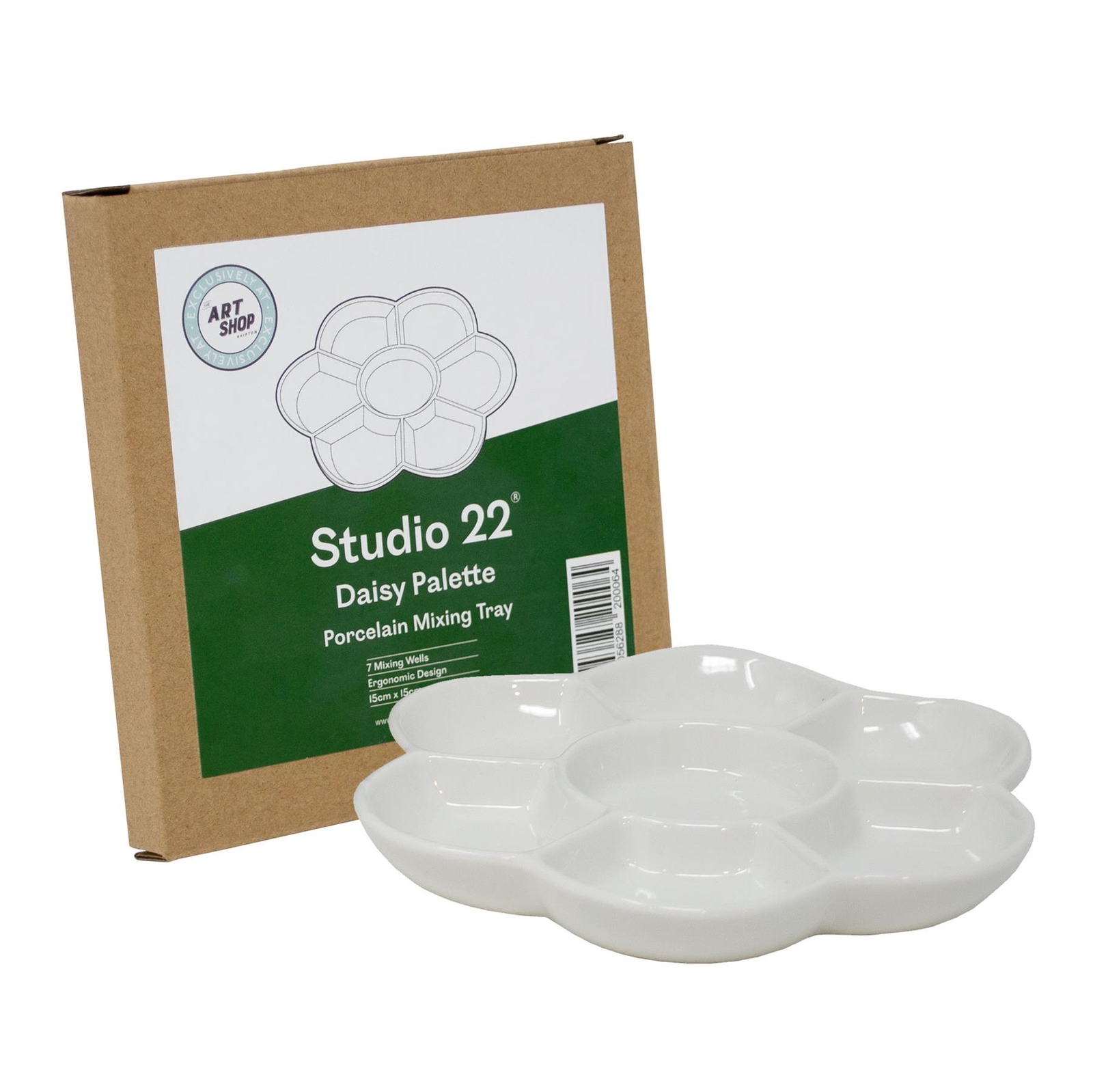 Studio 22 Porcellana Margherita Forma Pittura Unire Palette Con 7 Incavi