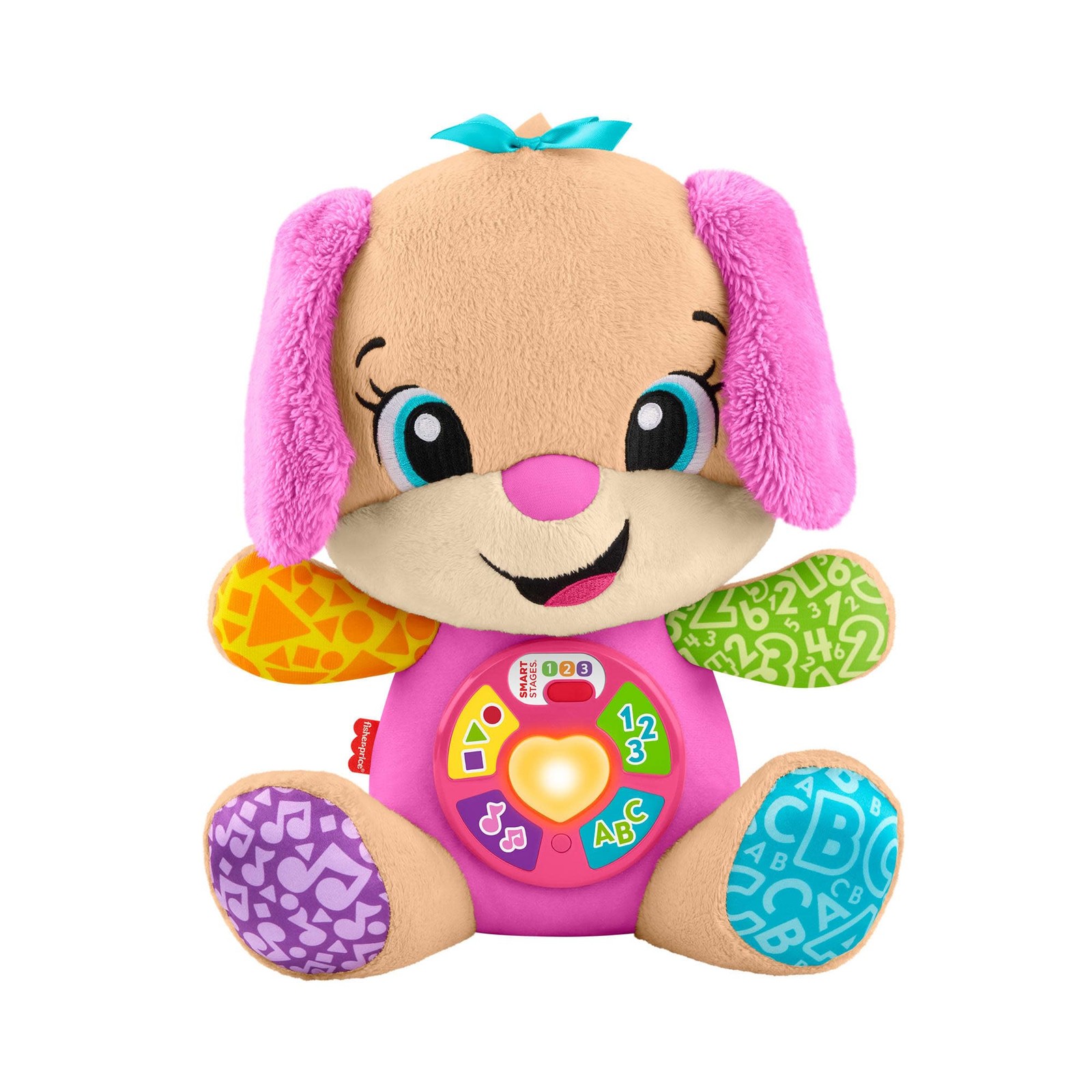 Giocattolo per l'apprendimento dei neonati Fisher-Price Ridi e Impara peluche mu
