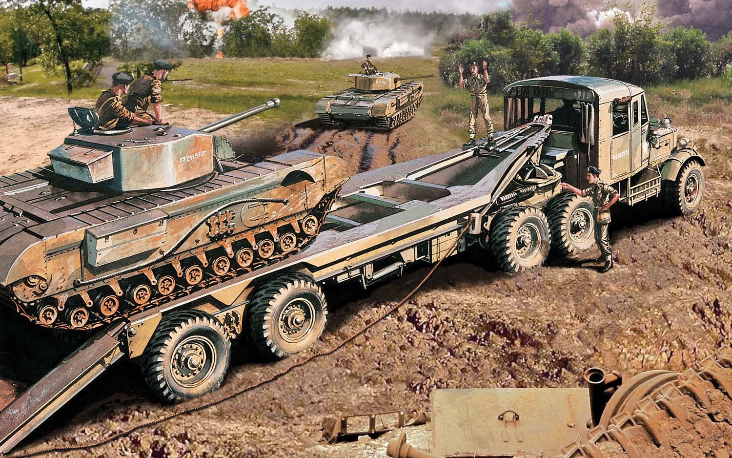 Airfix Scammel Tank Transporter Model