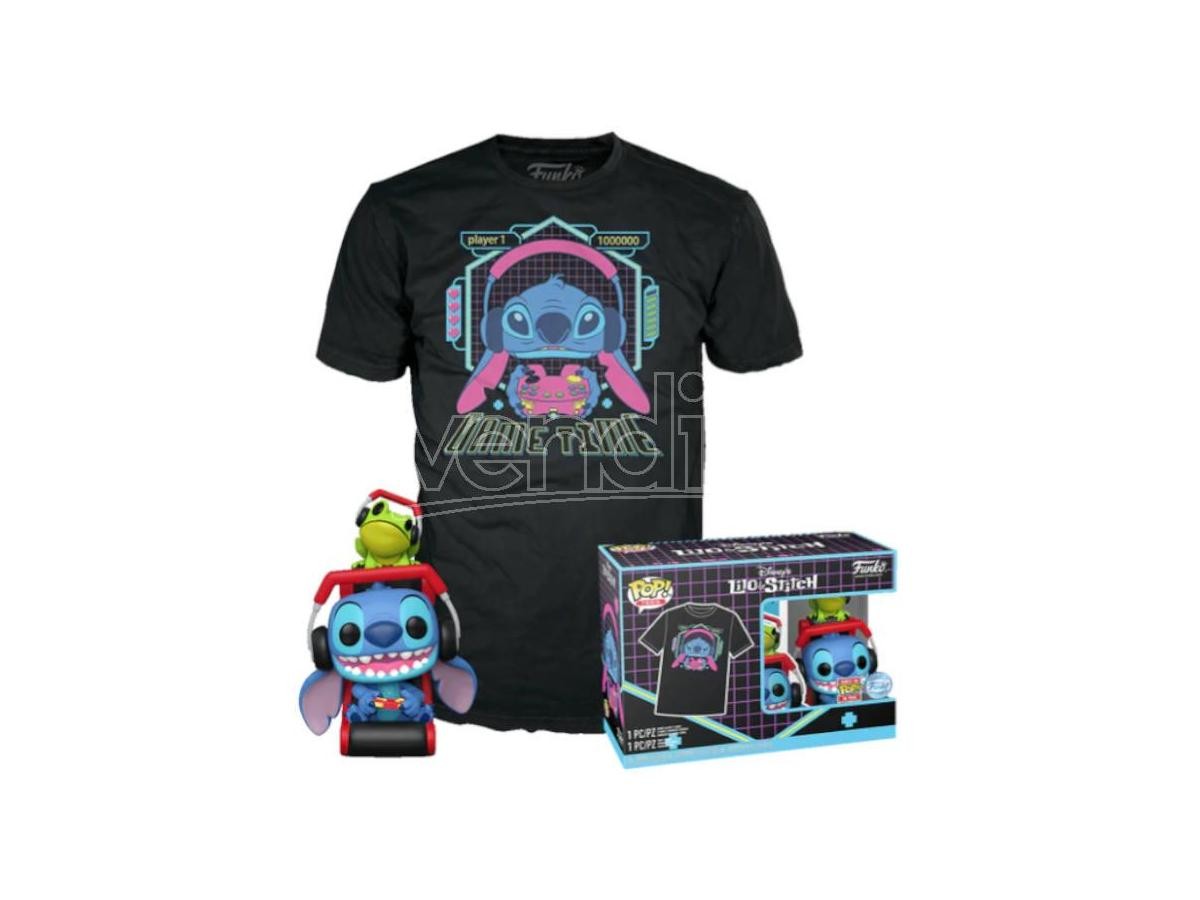 FUNKO TEE+POP DISNEY STITCH GAMER W/FROG M DISNEY STITCH - FUNKO
