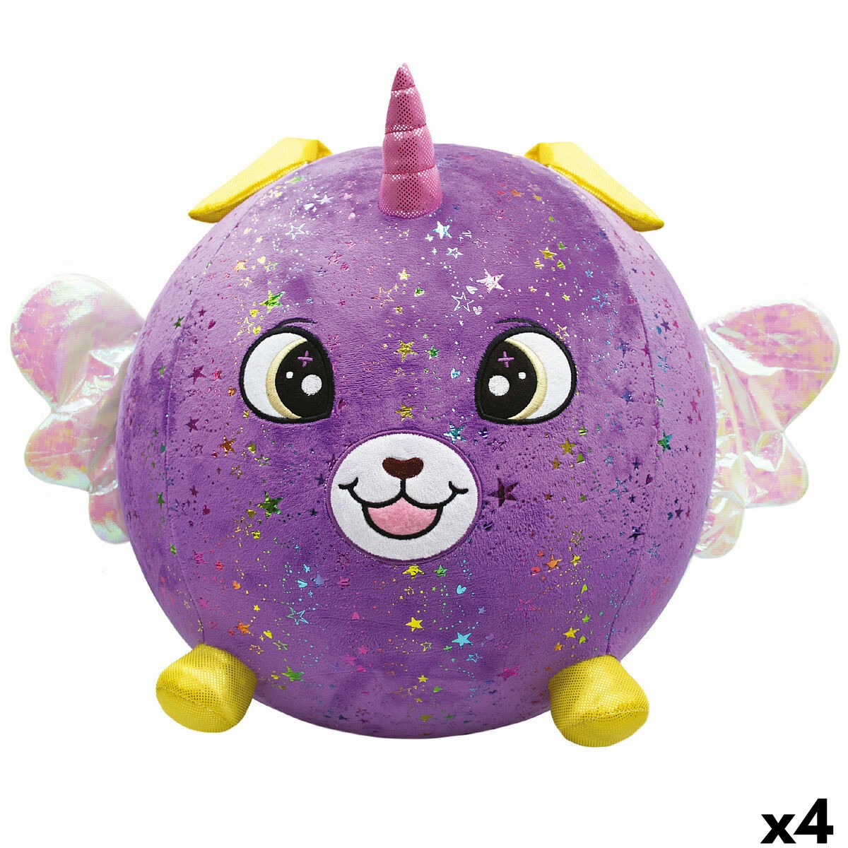 Peluche Eolo Viola Stoffa Plastica 45 x 45 x 45 cm Gonfiabile [4 Unità]
