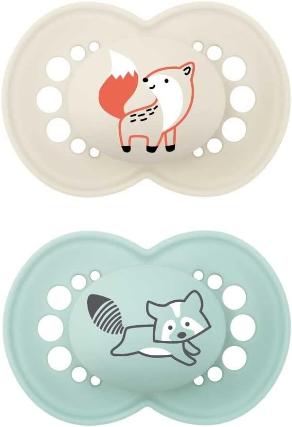 MAM Original Succhietto 6+ Mesi (Set da 2), Ciuccio MAM 6-16 mesi con tettarella