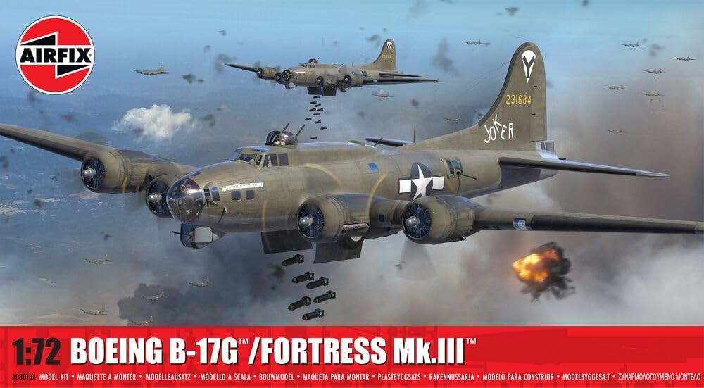 Airfix - 1/72 Boeing B-17G, Fortress MK.II - Modélisme en Plastique - Echelle 1: