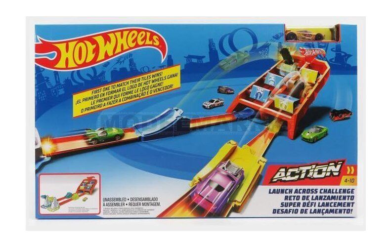MATTEL HOT WHEELS GBF89 ACCESSORIES - LAUNCH ACROSS CHALLENGE WITH CAR - VARIOUS