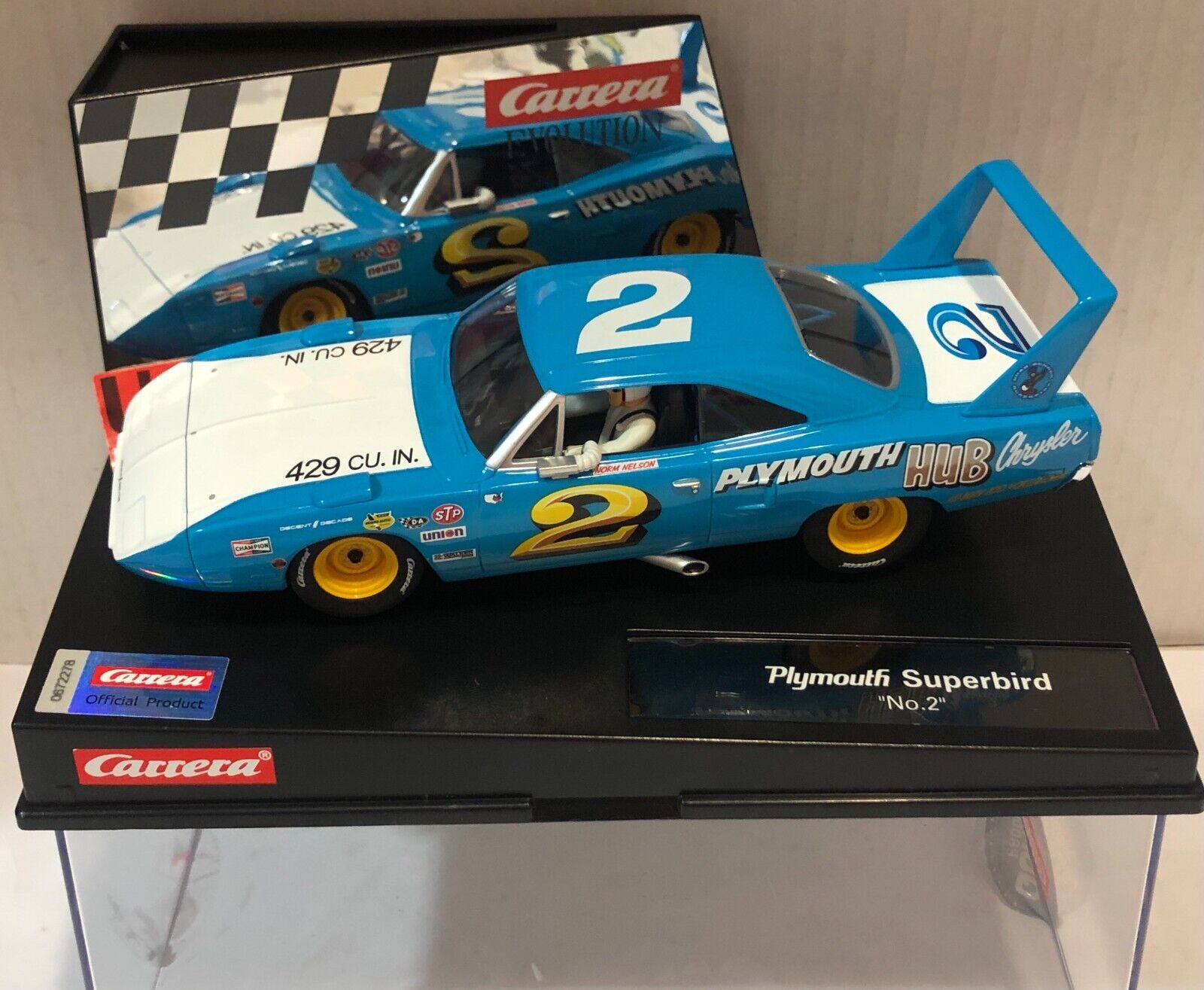 CARRERA EVOLUTION 27658 PLYMOUTH SUPERBIRD #2 NORM NELSON