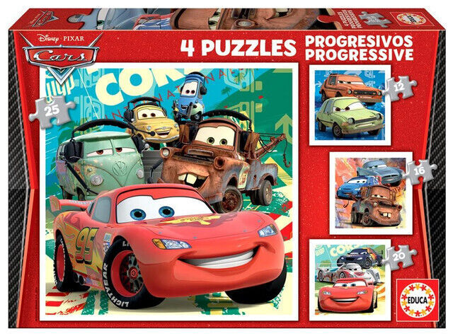 Puzzle 12+16+20+25 Auta G3