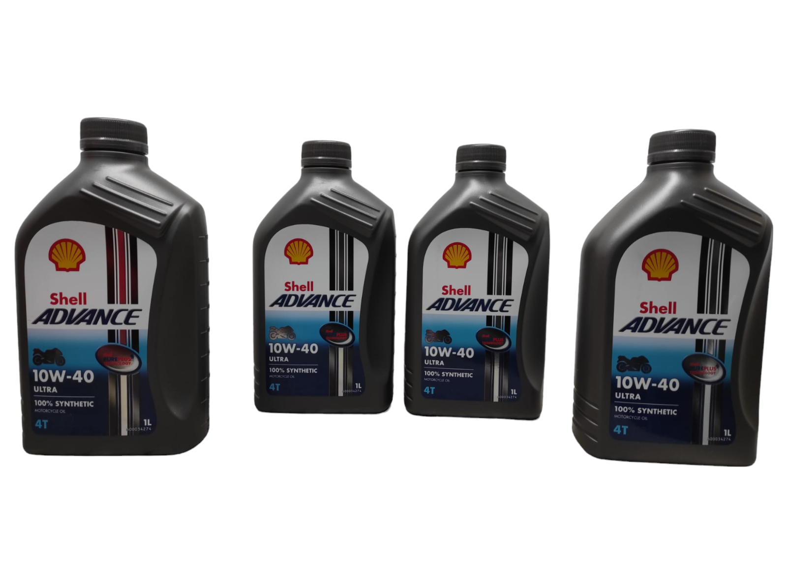 OLIO MOTORE SHELL 10W40 Moto 4T ADVANCE ULTRA 100% SINTETICO 4 Litri