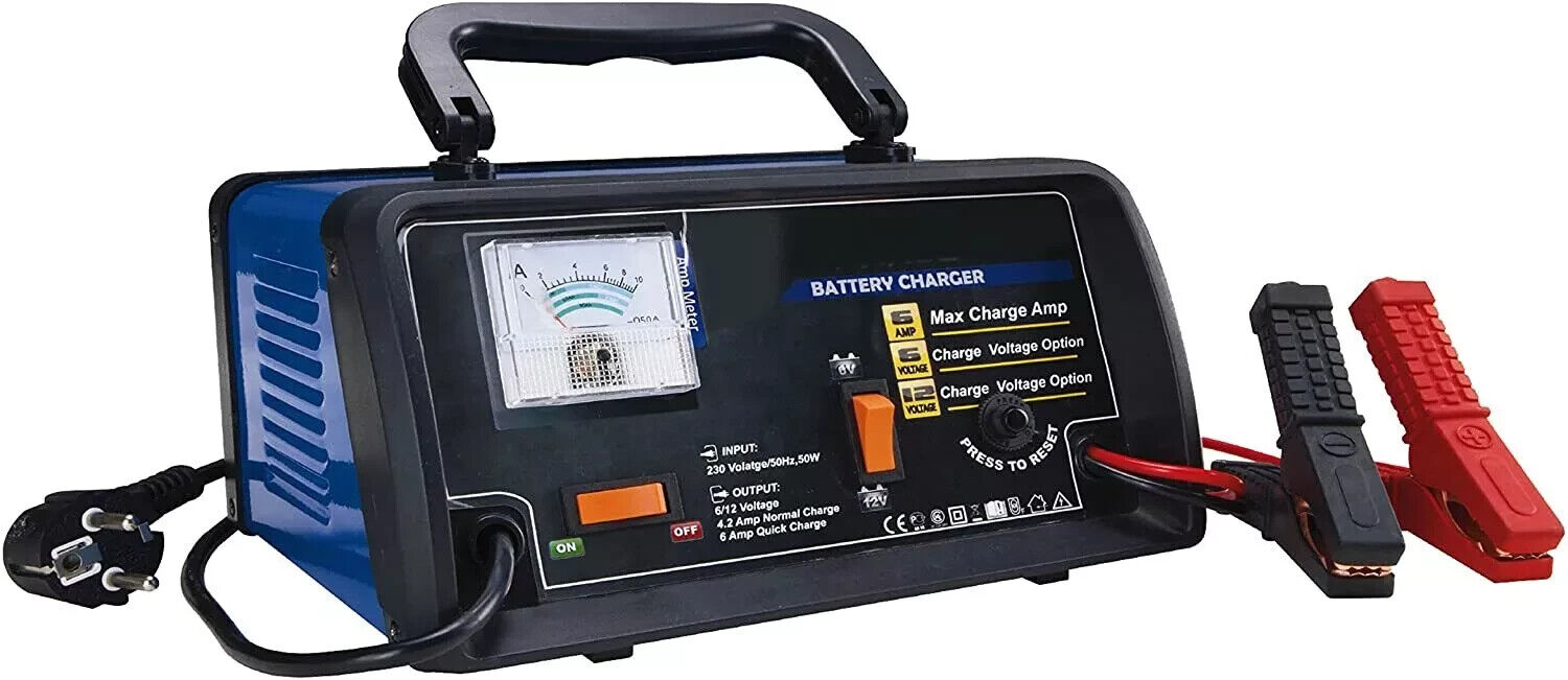 BOTTARI 28107 CARICA BATTERIE 6 AMP. 12V-230V CON MORSETTI