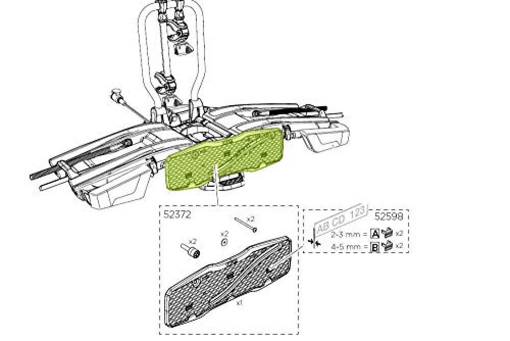 (TG. Taglia unica) Thule - Supporto per MATRICULA TH Easyfold XT accessori outdo